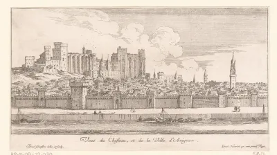 Veue du Chasteau et de la Ville d'Avignon