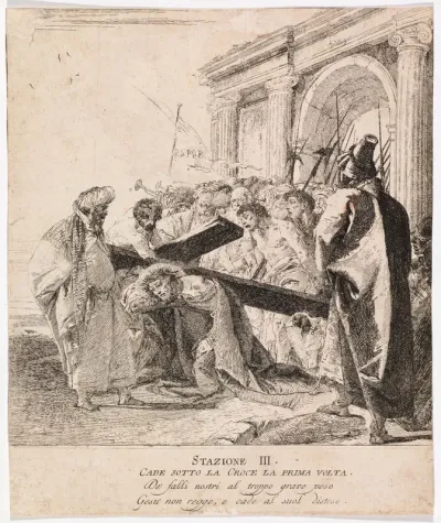 Via crucis - Station III. Jesus Falls for the First Time