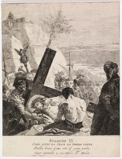 Via crucis - Station IX. Jesus Falls for the Third Time