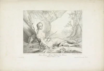 Victoire Louise van Frankrijk als de godin Diana