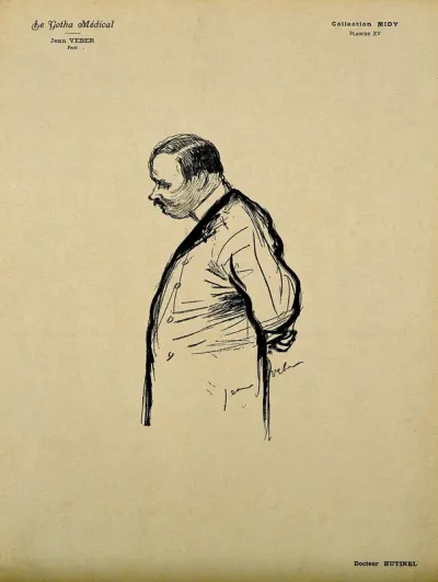 Victor Hutinel. Reproduction of drawing by J. Veber