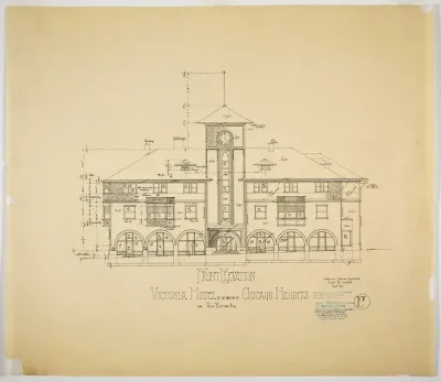 Victoria Hotel, Chicago Heights, Illinois, Front Elevation