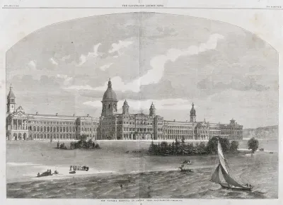 Victoria military hospital, Netley, Southampton: perspective view