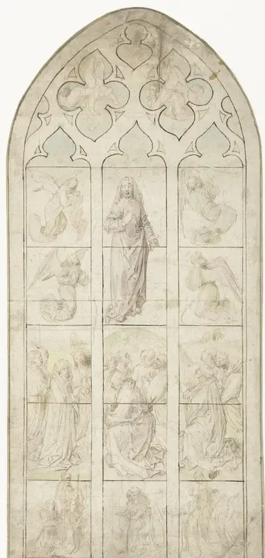 Vidimus voor een glasraam met de Hemelvaart van Christus