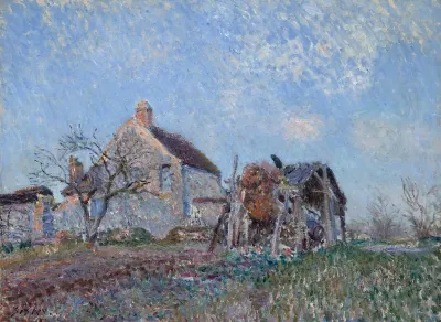 Vieille chaumière aux Sablons, environs de Veneux-Nadon