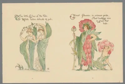 Vier figuren in een plantenkostuum