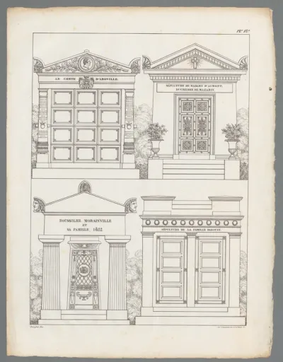 Vier grafmonumenten