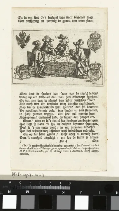 Vier kaartspelende mannen