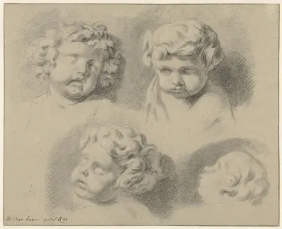 Vier kinderkopjes