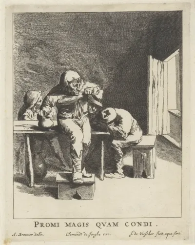 Vier mannen bij een tafel