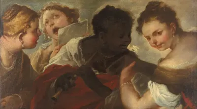 Vier musicerende vrouwen