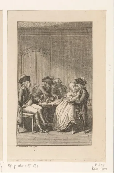 Vier officieren in de herberg