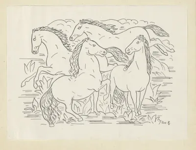 Vier paarden