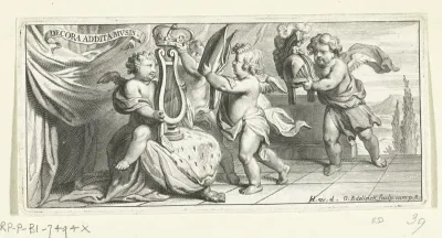 Vier putti met attributen