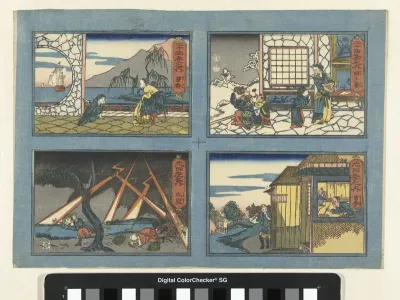 Vier scenes met voorbeelden van kinderliefde