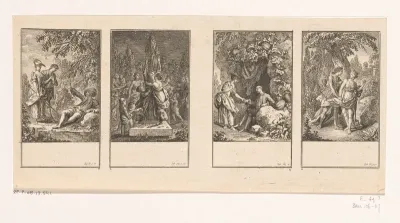 Vier scènes uit de Idyllen van Salomon Gessner