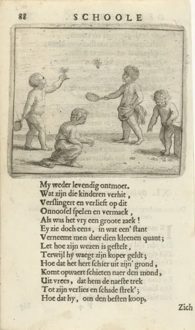 Vier spelende kinderen