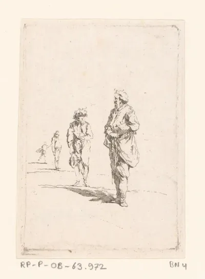 Vier staande mannen
