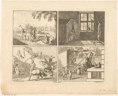 Vier voorstellingen over de beïnvloeding van menselijke gedachten