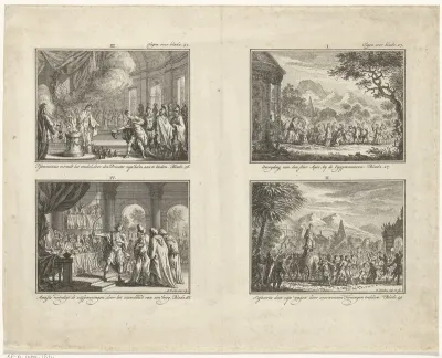 Vier voorstellingen uit de klassieke geschiedenis