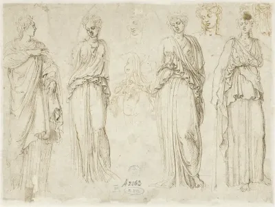 Vier vrouwenfiguren