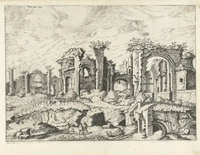 Vierde gezicht op de ruines van de Palatijn