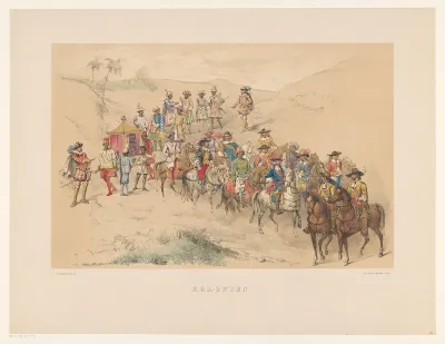 Vierde groep van Utrechtse maskerade in 1856