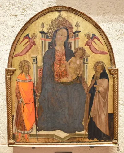 Vierge à l'Enfant entourée d'anges et de saints