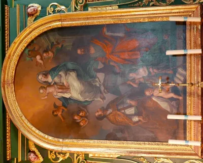 Vierge et l'Enfant Jésus entre saint Blaise en costume d'évêque et saint Jean