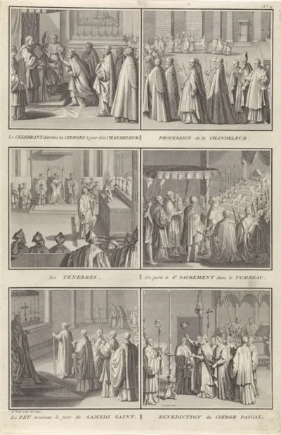Viering van Maria-Lichtmis, Witte Donderdag en Pasen in de rooms-katholieke kerk