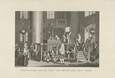 Viering van Simchat Thora in de Portugese Synagoge te Amsterdam