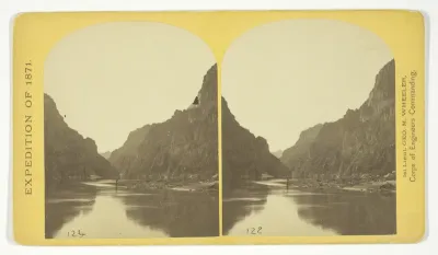 View across Black Cañon. The grand walls in perspective, No. 2 from the series "Geographical Explorations and Surveys West of the 100th Meridian"