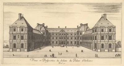 View and Perspective of the inside of the Palais d'Orleans, from "Various views of remarkable places in Italy and France" (Diverses vues d'endroits remarquables d'Italie et de France)