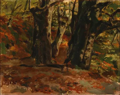 View from a forest [near Hald Lake, Jutland]