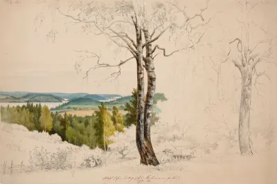 View from Jaakkima Parsonage over the Lake Laatokka ; unfinished