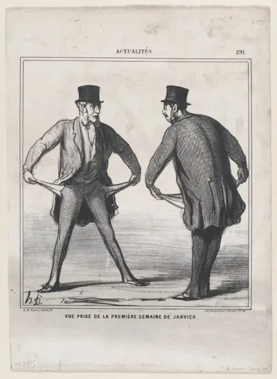 View from the first week in January, from 'News of the day,' published in "Le Charivari"