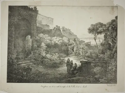 View From the Second Terrace of the Villa d'est at Tivoli