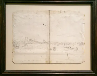 View from the Vicinity of the Lincke'schen Bad across Priessnitz and along the Elbe River