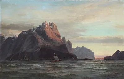 View from Vaagekallen at Lofoten in Norway