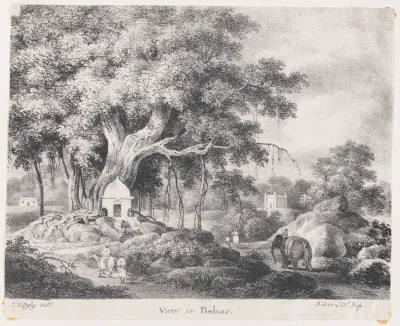 View in Behar [Bihar], in an Anglo-Indian Album associated with Sir Charles D'Oyly