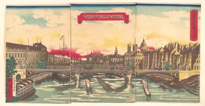 "View in London," the Prosperity of Countries: London, England — Utagawa Yoshimori Kanvas Tablo