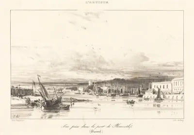 View in Plymouth Port (Vue prise dans le port de Plymouth)