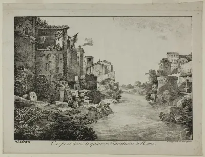 View in the Trastevere Quarter, Rome