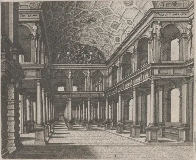 View into a Hall with Tuscan Columns