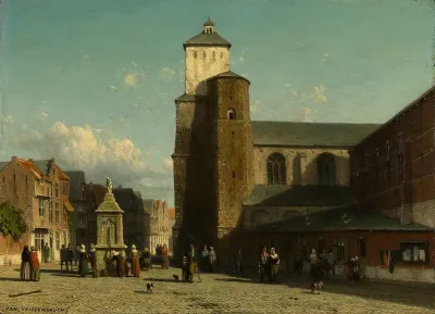 View of a Belgian town