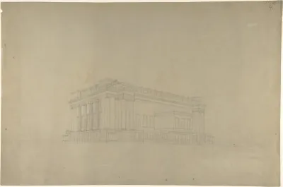 View of a Building in the Ionic Style