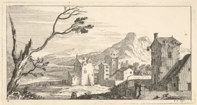 View of a City, plate XI from "Livre de paysages dédié à Monsieur de Beringhen"