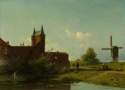 View of a Dutch town