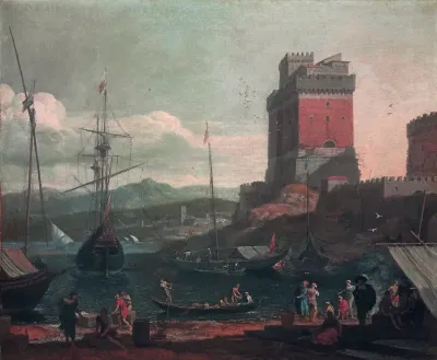 View of a Mediterranean harbor