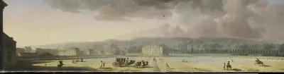 View of a Palace in a Hilly Landscape